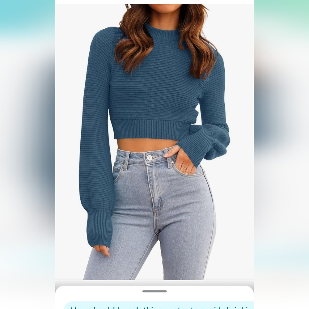Amazon Zesica brand blue sweater NWT